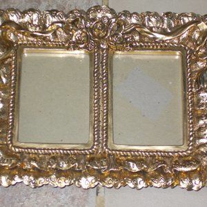Gorgeous gold metal frame for 2 photos